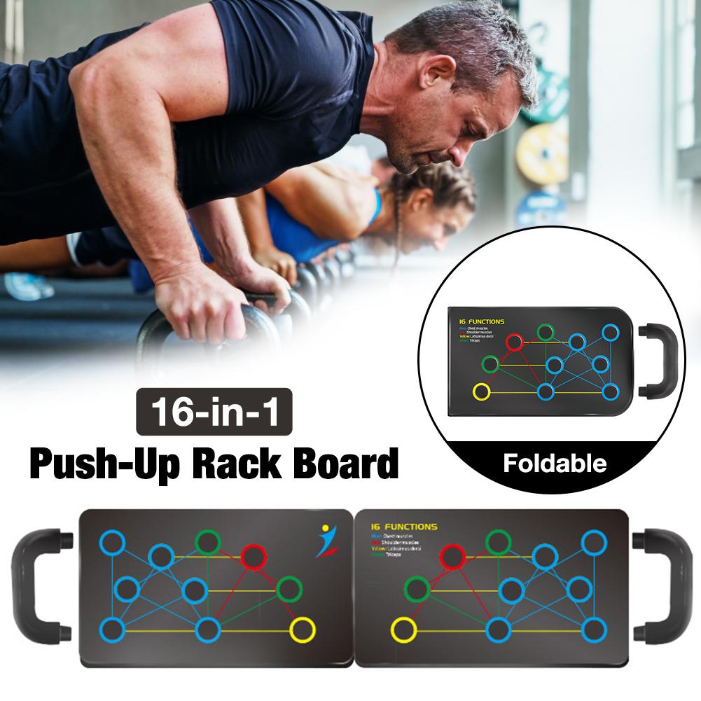 16-in-1 Push-Up Board - High Quality Handle Foldable Promote Exercise