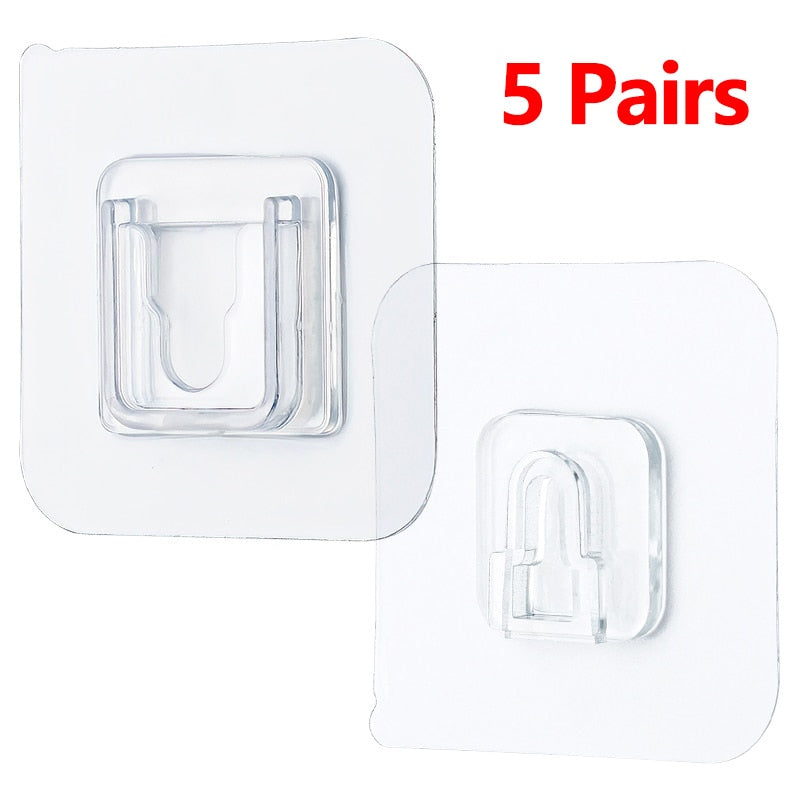 Solid Transparent Hooks Suction Cup Sucker Wall Storage Holder Double-Sided Adhesive Wall Hooks Hanger
