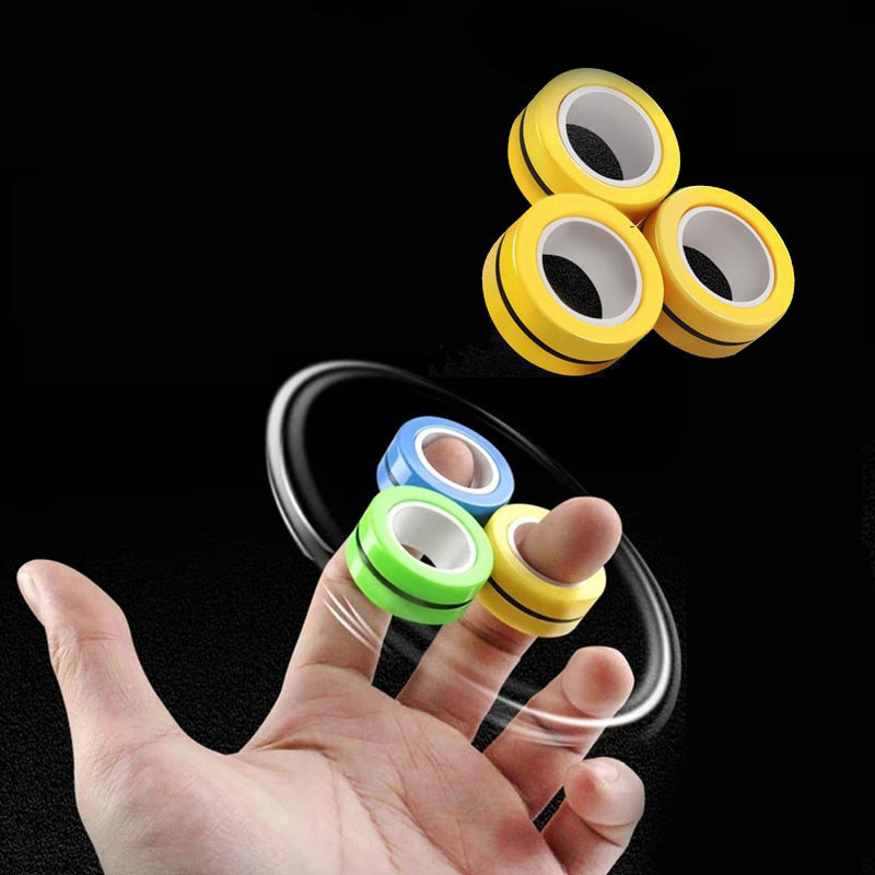 NEW 2020!!! 3Pc FinGears Magnetic Ring  Toy